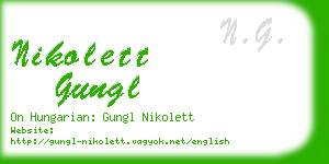nikolett gungl business card